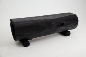 Jownik, Charred Hollow Log Bench – Primitive Form, Bold Presence, gallery view 2