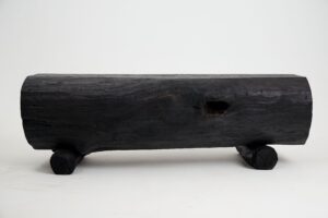 Jownik, Charred Hollow Log Bench – Primitive Form, Bold Presence, gallery view 3