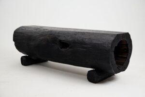 Jownik, Charred Hollow Log Bench – Primitive Form, Bold Presence, gallery view 6