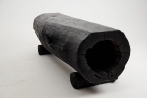 Jownik, Charred Hollow Log Bench – Primitive Form, Bold Presence, gallery view 8