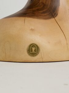 Leszy, Sculptural Side Table Carved in Solid Wood, gallery view 7