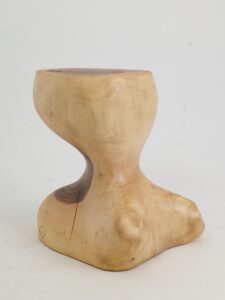 Leszy, Sculptural Side Table Carved in Solid Wood, gallery view 11