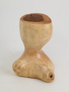 Leszy, Sculptural Side Table Carved in Solid Wood, gallery view 12