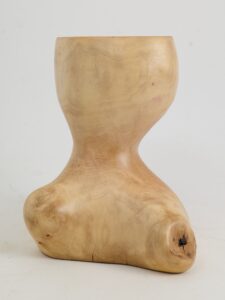 Leszy, Sculptural Side Table Carved in Solid Wood, gallery view 13
