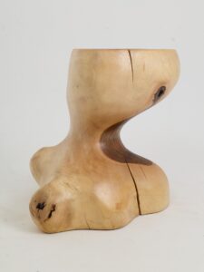 Leszy, Sculptural Side Table Carved in Solid Wood, gallery view 14
