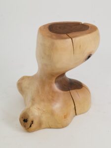 Leszy, Sculptural Side Table Carved in Solid Wood, gallery view 15