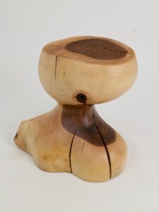 Leszy, Sculptural Side Table Carved in Solid Wood, gallery view 17
