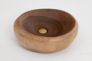 Banik, Organic Sculpted Wood Sink - Carved From Solid Wood, main view