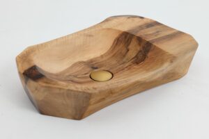 Banik, Organic Sculpted Wood Sink - Carved From Solid Wood, gallery view 8