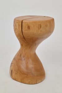 Leszy, Sculptural Side Table Carved in Solid Wood, gallery view 2