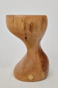 Leszy, Sculptural Side Table Carved in Solid Wood, gallery view 6