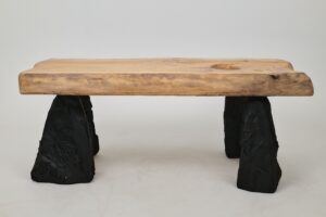 Jownik, Coffee Table – Natural Edge with Unique Charred Legs, gallery view 2