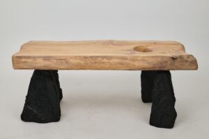 Jownik, Coffee Table – Natural Edge with Unique Charred Legs, gallery view 3