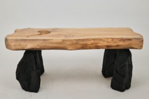 Jownik, Coffee Table – Natural Edge with Unique Charred Legs, gallery view 10