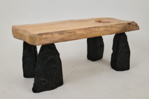 Jownik, Coffee Table – Natural Edge with Unique Charred Legs, gallery view 14