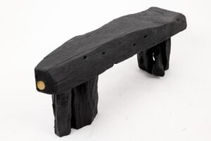 Jownik - Charred Wood Bench with Sculpted Trunk Legs, gallery view 17