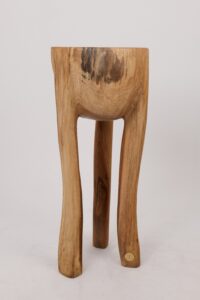 Leszy, Sculptural Side Table Carved in Solid Wood, gallery view 2