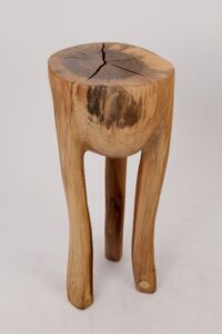 Leszy, Sculptural Side Table Carved in Solid Wood, gallery view 3