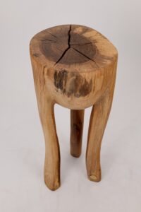 Leszy, Sculptural Side Table Carved in Solid Wood, gallery view 4