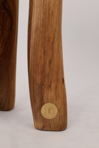 Leszy, Sculptural Side Table Carved in Solid Wood, gallery view 5