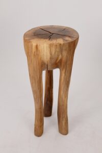 Leszy, Sculptural Side Table Carved in Solid Wood, gallery view 8