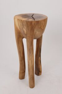 Leszy, Sculptural Side Table Carved in Solid Wood, gallery view 9