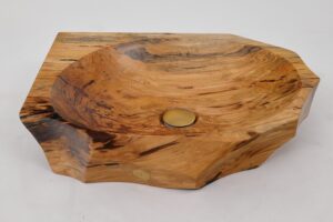 Banik, Organic Sculpted Wood Sink - Carved From Solid Wood, gallery view 2