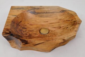 Banik, Organic Sculpted Wood Sink - Carved From Solid Wood, gallery view 5