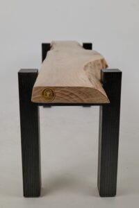 Jownik - Live-Edge Wood Bench with Charred Black Legs, gallery view 8