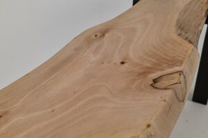 Jownik - Live-Edge Wood Bench with Charred Black Legs, gallery view 11