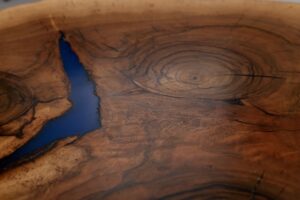 Live Edge Coffee Table, Log Furnitue, Walnut, Epoxy, gallery view 14