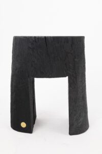 Jownik, Charred Sculptural Side Table – Grounded Simplicity with Primal Energy, gallery view 4
