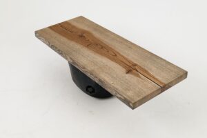 Jownik, Stone-Base Coffee Table – Floating Form on Blackened Balance, gallery view 7