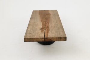 Jownik, Stone-Base Coffee Table – Floating Form on Blackened Balance, gallery view 9