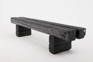 Jownik, Charred Timber Beam Bench, gallery view 6