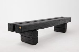 Jownik, Charred Timber Beam Bench, gallery view 10