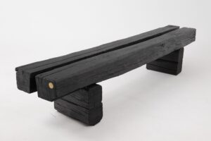 Jownik, Charred Timber Beam Bench, gallery view 11