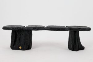 Jownik, Charred Wood Bench - Organic Character & Raw Elegance, gallery view 2