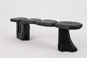 Jownik, Charred Wood Bench - Organic Character & Raw Elegance, gallery view 4