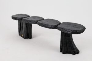 Jownik, Charred Wood Bench - Organic Character & Raw Elegance, gallery view 5