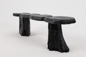 Jownik, Charred Wood Bench - Organic Character & Raw Elegance, gallery view 7