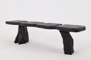 Jownik, Charred Wood Bench - Sculptural Form & Organic Flow, gallery view 5