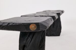 Jownik, Charred Wood Bench - Sculptural Form & Organic Flow, gallery view 6