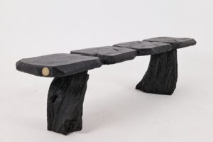 Jownik, Charred Wood Bench - Sculptural Form & Organic Flow, gallery view 7