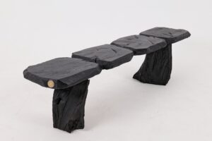 Jownik, Charred Wood Bench - Sculptural Form & Organic Flow, gallery view 8