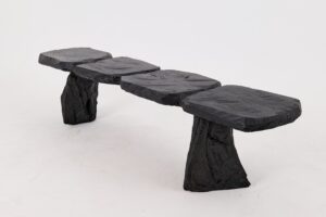 Jownik, Charred Wood Bench - Sculptural Form & Organic Flow, gallery view 12