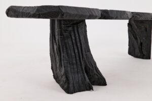 Jownik, Charred Wood Bench - Sculptural Form & Organic Flow, gallery view 15