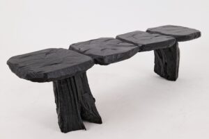 Jownik, Charred Wood Bench - Sculptural Form & Organic Flow, gallery view 16