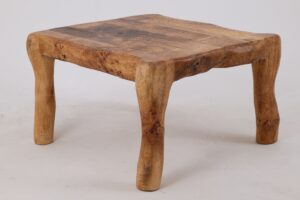 Jownik, Square Burl Table – Rustic Balance in Solid Wood, main view