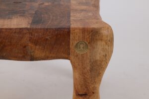 Jownik, Square Burl Table – Rustic Balance in Solid Wood, gallery view 8